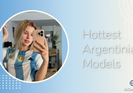 Hottest Argentinian models — young blonde woman in a blue-and-white Argentina football shirt