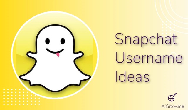 Feature image for 'Snapchat Username Ideas' with the Snapchat ghost mascot on a bright yellow background.