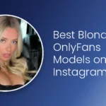 Best blonde OnlyFans models on Instagram — featured image with blonde model portrait on navy gradient background