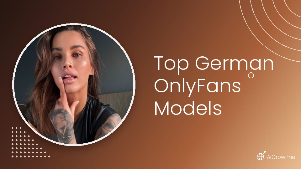 Top German OnlyFans models — brunette model portrait on warm copper gradient background