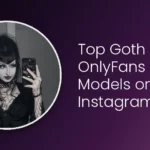 Top Goth OnlyFans models on Instagram — goth model portrait on dark plum gradient background