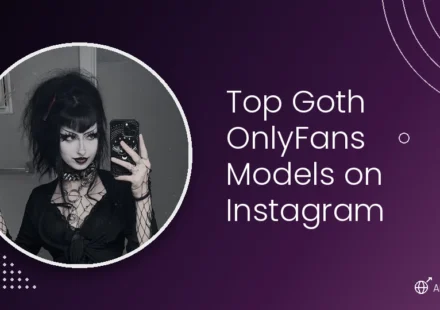 Top Goth OnlyFans models on Instagram — goth model portrait on dark plum gradient background