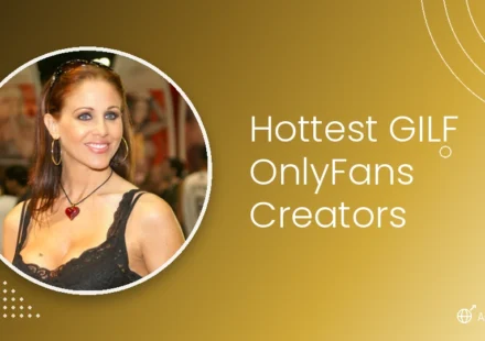 Hottest GILF OnlyFans creators — mature auburn-haired model portrait on warm gold champagne gradient background